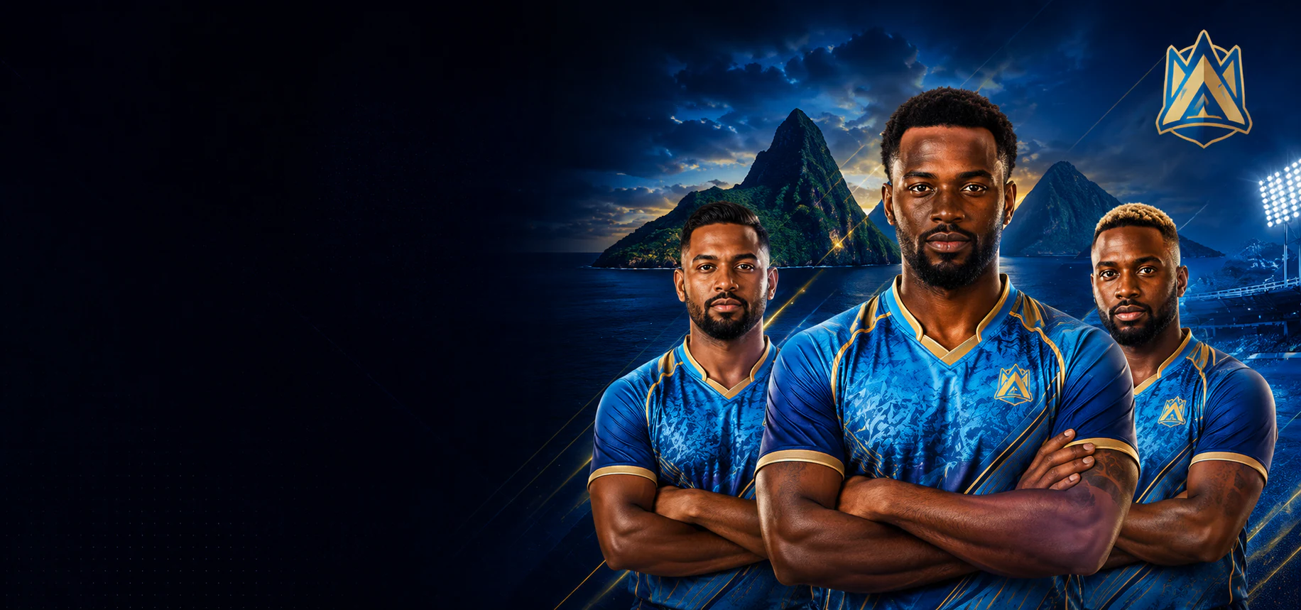 Saint Lucia Kings featured three-player artwork